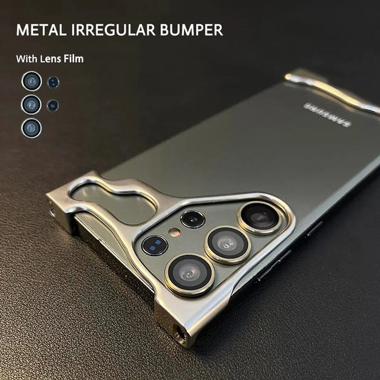 Premium Alien Invasion Titanium Metal Bumper Case for Galaxy S24 Ultra caseimpac